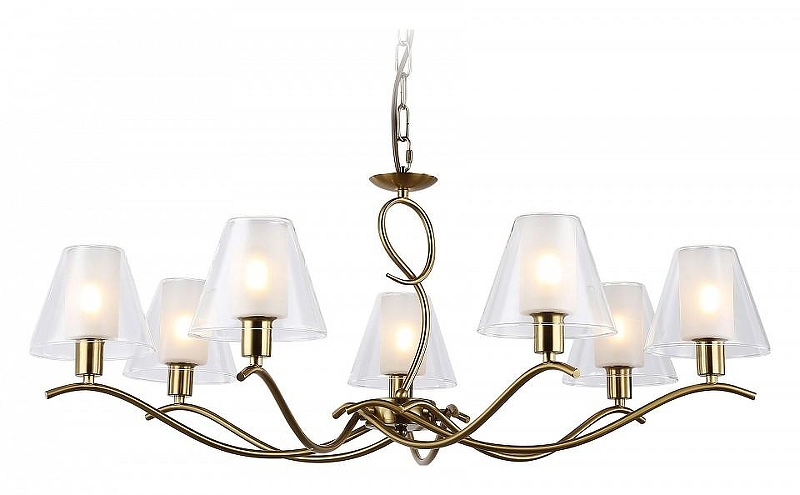Люстра Ambrella Light HIGH LIGHT LH57093 цвет плафона/подвески Белый, цвет арматуры Латунь