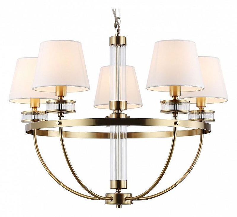 Люстра Ambrella Light HIGH LIGHT LH71251 цвет плафона/подвески Белый, цвет арматуры Латунь, Прозрачный