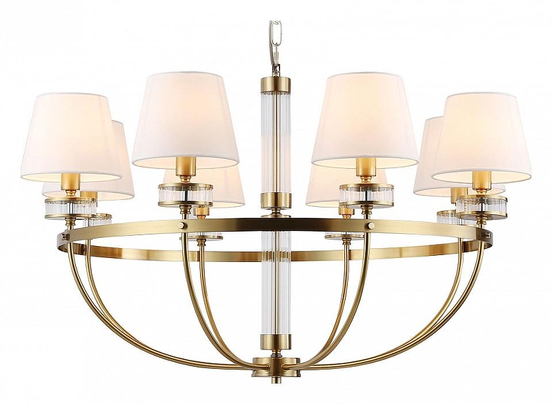 Люстра Ambrella Light HIGH LIGHT LH71253 цвет плафона/подвески Белый, цвет арматуры Латунь, Прозрачный