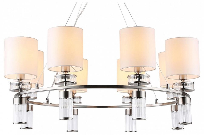 Люстра Ambrella Light HIGH LIGHT LH71293 цвет плафона/подвески Белый, цвет арматуры Прозрачный, Никель