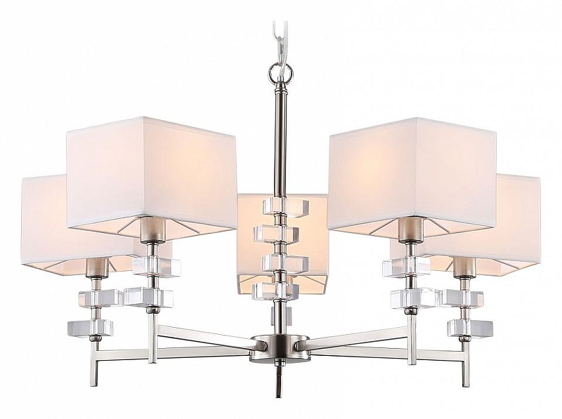 Люстра Ambrella Light HIGH LIGHT LH71321 цвет плафона/подвески Белый, цвет арматуры Прозрачный, Никель