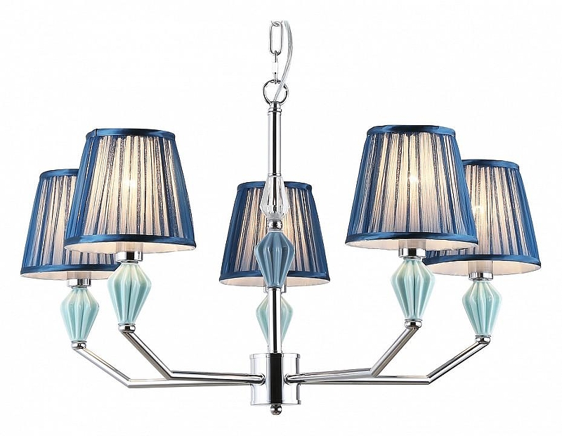 Люстра Ambrella Light HIGH LIGHT LH75061 цвет плафона/подвески Синий, цвет арматуры Голубой, Хром