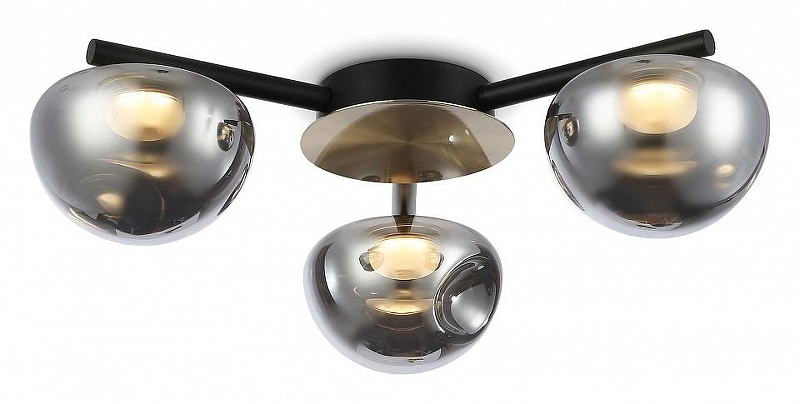 Люстра Ambrella Light LH LH12006 цвет плафона/подвески Светло-серый, цвет арматуры Золото, Черный