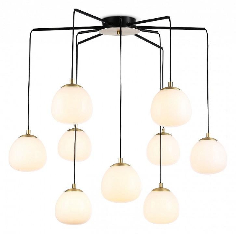 Люстра Ambrella Light LH LH51001 цвет плафона/подвески Белый, цвет арматуры Золото, Черный