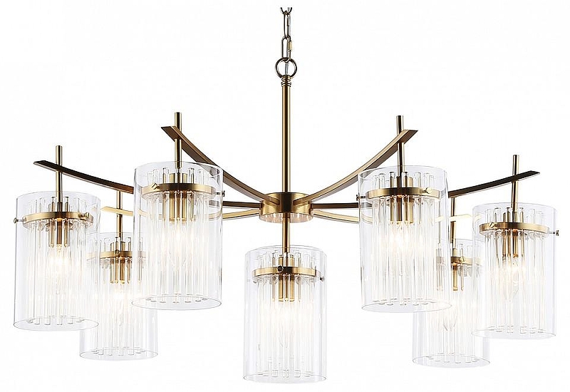 Люстра Ambrella Light LH LH56033 цвет плафона/подвески Прозрачный, цвет арматуры Латунь