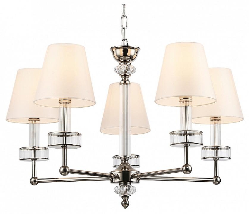 Люстра Ambrella Light LH LH71001 цвет плафона/подвески Белый, Прозрачный, цвет арматуры Прозрачный, Никель