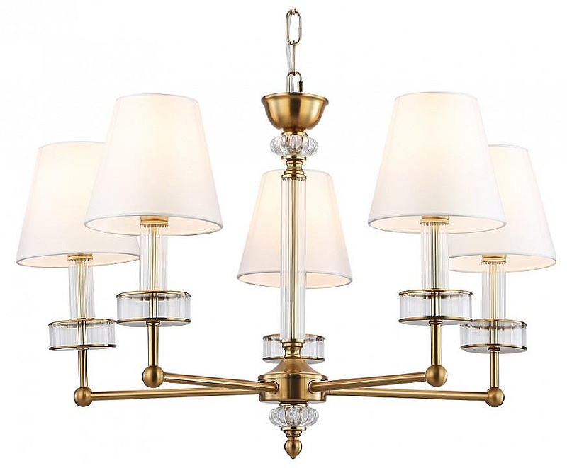 Люстра Ambrella Light LH LH71021 цвет плафона/подвески Белый, Прозрачный, цвет арматуры Латунь, Прозрачный