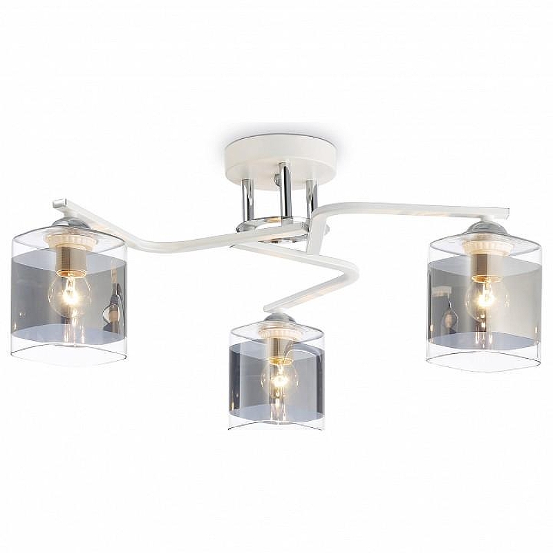 Люстра Ambrella Light TR TR303217 цвет плафона/подвески Светло-серый, Прозрачный, цвет арматуры Белый