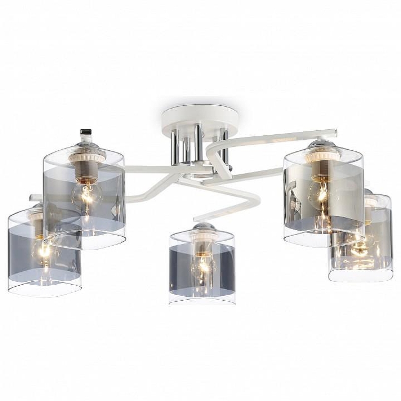 Люстра Ambrella Light TR TR303219 цвет плафона/подвески Светло-серый, Прозрачный, цвет арматуры Белый