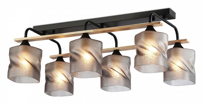 Люстра Ambrella Light TR TR3033250 цвет плафона/подвески Светло-серый, цвет арматуры Коричневый, Черный
