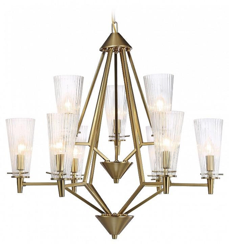 Люстра Ambrella Light TR TR3233 цвет плафона/подвески Прозрачный, цвет арматуры Латунь