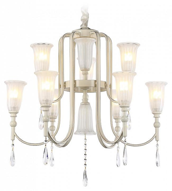 Люстра Ambrella Light TR TR3248 цвет плафона/подвески Белый, Прозрачный, цвет арматуры Бежевый, Золото