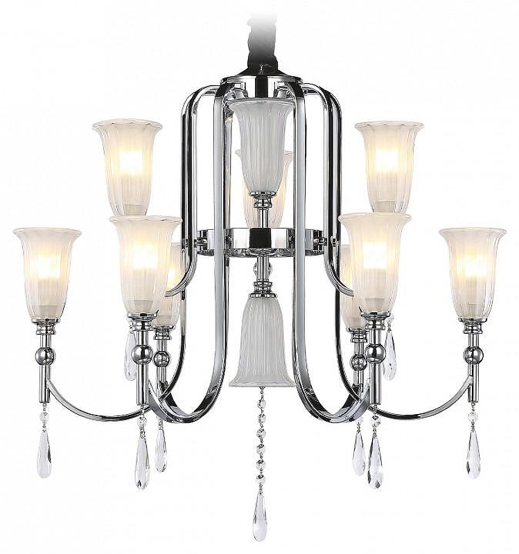 Люстра Ambrella Light TR TR3249 цвет плафона/подвески Белый, Прозрачный, цвет арматуры Хром