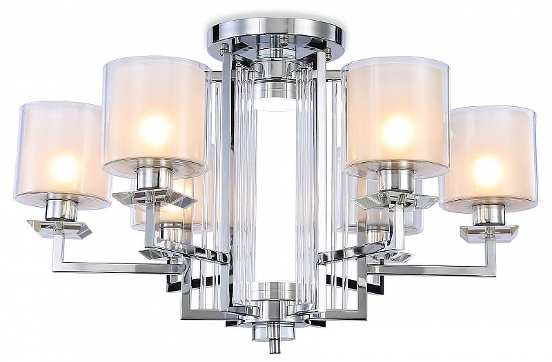 Люстра Ambrella Light TR TR4418 цвет плафона/подвески Белый, Прозрачный, цвет арматуры Прозрачный, Хром