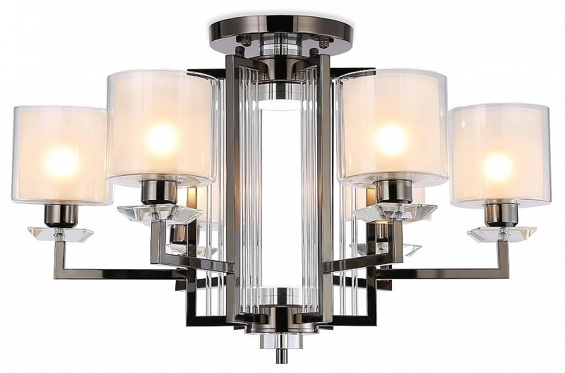 Люстра Ambrella Light TR TR4422 цвет плафона/подвески Белый, Прозрачный, цвет арматуры Прозрачный, Хром