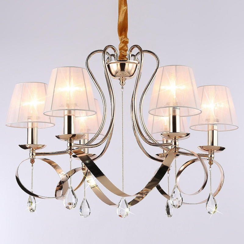 Люстра Ambrella Light TR TR4546 цвет плафона/подвески Белый, Прозрачный, цвет арматуры Золото