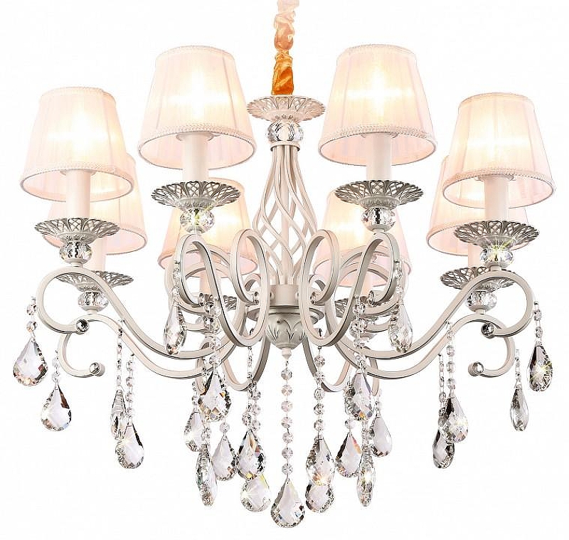Люстра Ambrella Light TR TR4548 цвет плафона/подвески Белый, Прозрачный, цвет арматуры Белый, Серебро