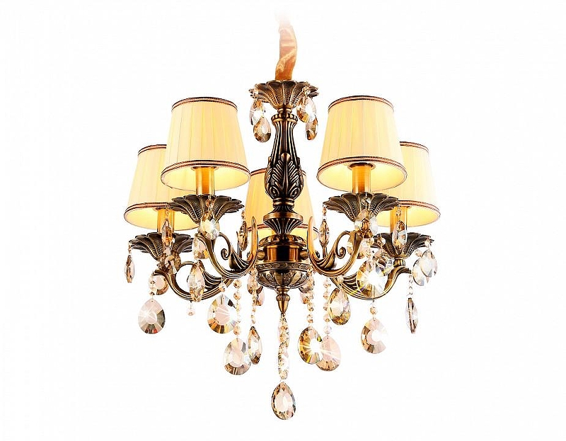 Люстра Ambrella Light TR TR4577 цвет плафона/подвески Белый, Оранжевый, цвет арматуры Бронза