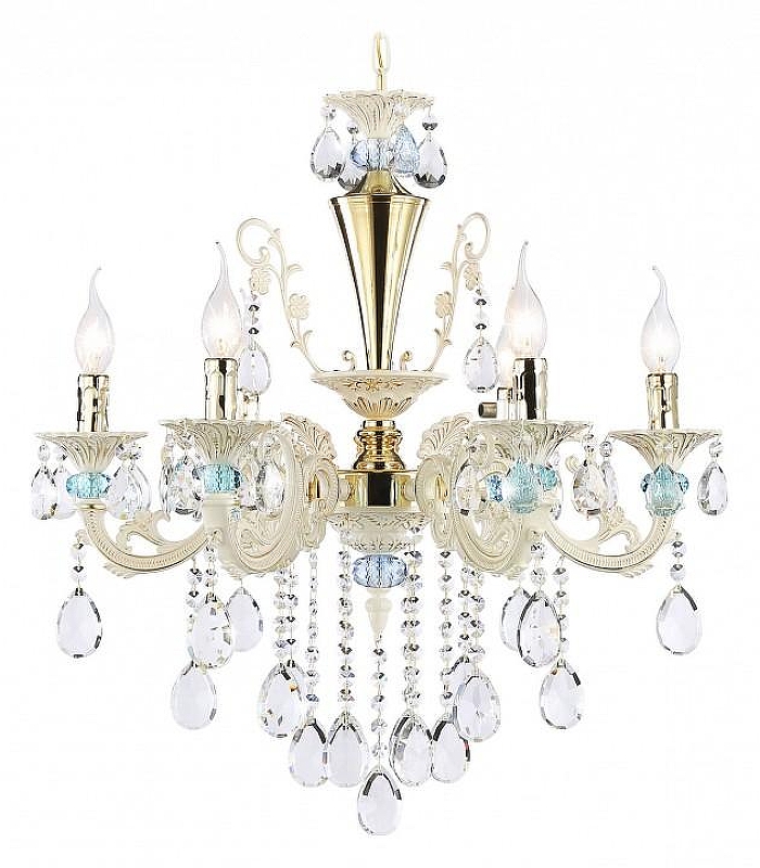 Люстра Ambrella Light TR TR4923 цвет плафона/подвески Прозрачный, Синий, цвет арматуры Белый, Золото