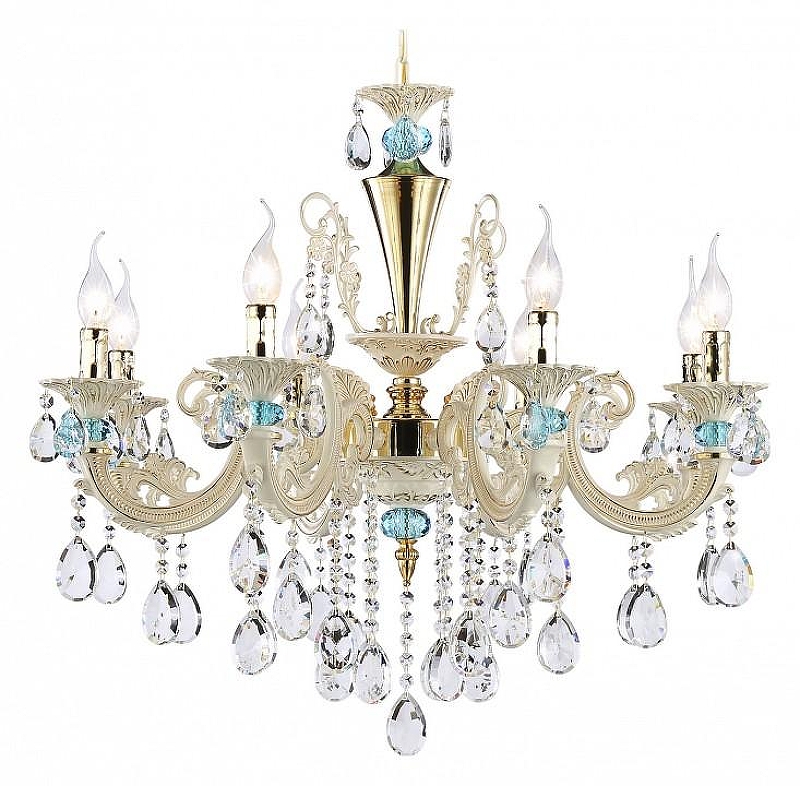 Люстра Ambrella Light TR TR4926 цвет плафона/подвески Прозрачный, Синий, цвет арматуры Белый, Золото