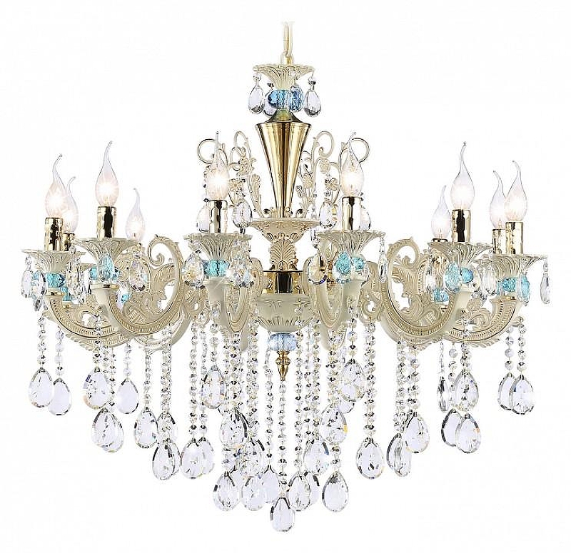 Люстра Ambrella Light TR TR4929 цвет плафона/подвески Прозрачный, Синий, цвет арматуры Белый, Золото