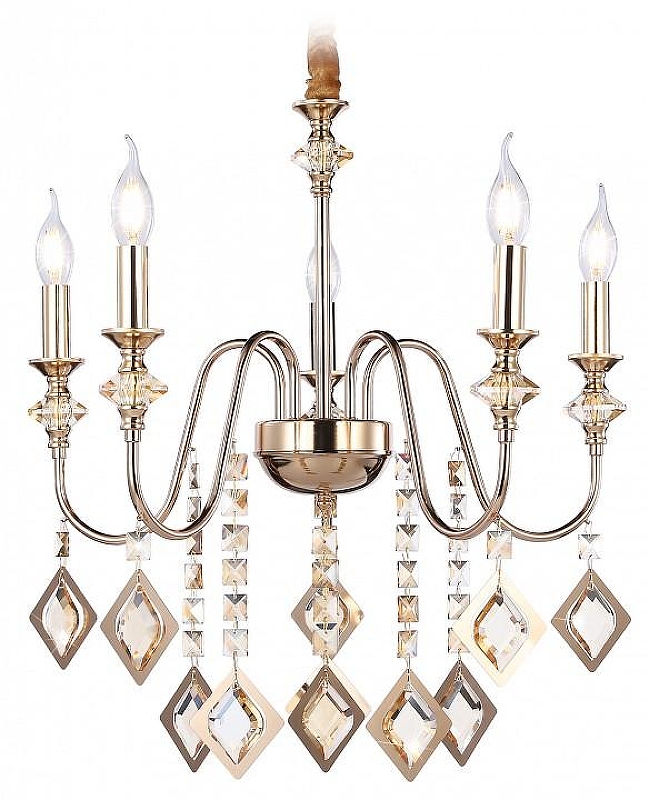 Люстра Ambrella Light TR TR4955 цвет плафона/подвески Оранжевый, цвет арматуры Золото, Оранжевый