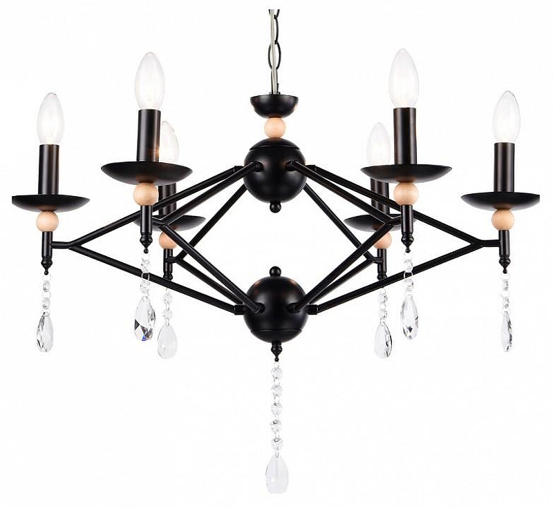 Люстра Ambrella Light TR TR9597 цвет плафона/подвески Прозрачный, цвет арматуры Коричневый, Черный