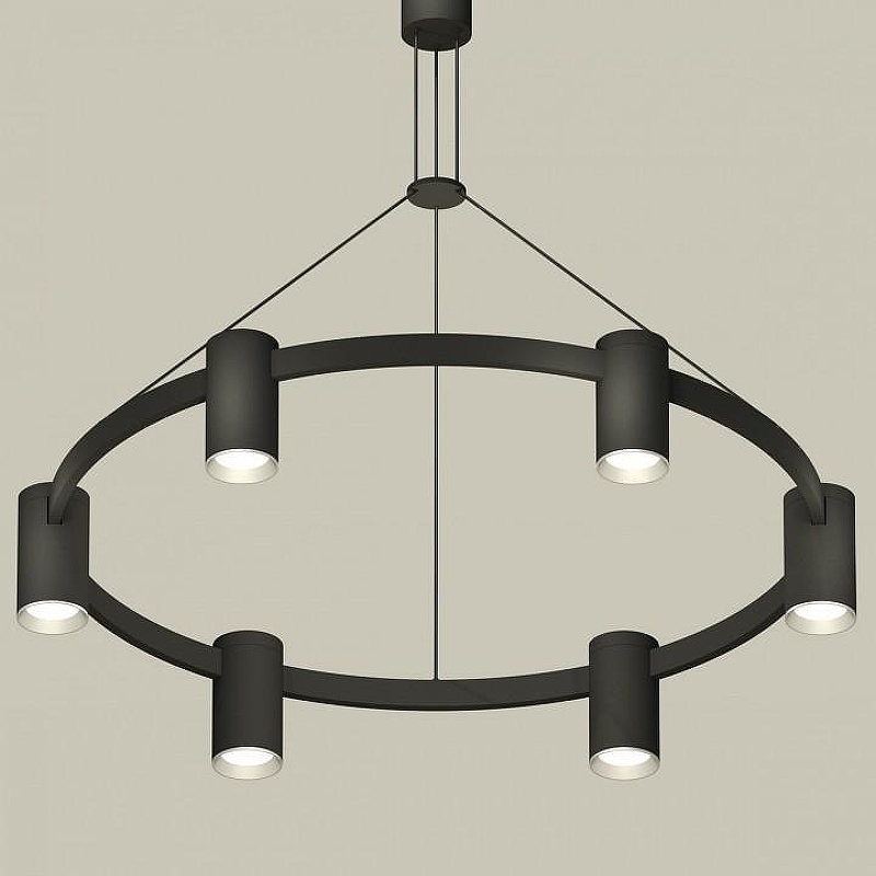Люстра Ambrella Light XB XB9022101 цвет плафона/подвески Серебро, Черный, цвет арматуры Черный
