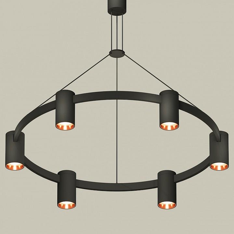 Люстра Ambrella Light XB XB9022153 цвет плафона/подвески Золото, Черный, цвет арматуры Черный