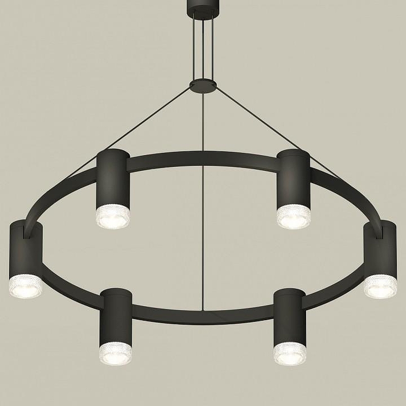 Люстра Ambrella Light XB XB9022200 цвет плафона/подвески Белый, Черный, цвет арматуры Черный