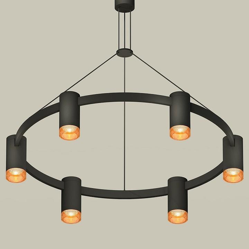 Люстра Ambrella Light XB XB9022202 цвет плафона/подвески Желтый, Черный, цвет арматуры Черный