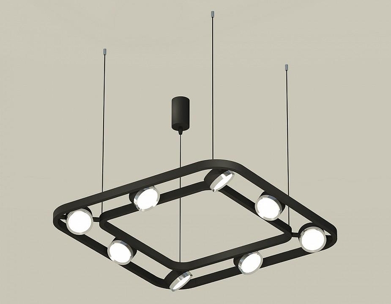 Люстра Ambrella Light XB XB9182101 цвет плафона/подвески Серебро, цвет арматуры Черный