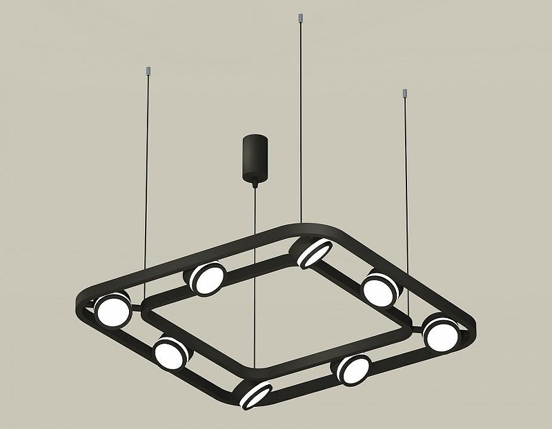 Люстра Ambrella Light XB XB9182150 цвет плафона/подвески Белый, Черный, цвет арматуры Черный