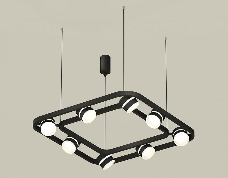 Люстра Ambrella Light XB XB9182152 цвет плафона/подвески Белый, Черный, цвет арматуры Черный