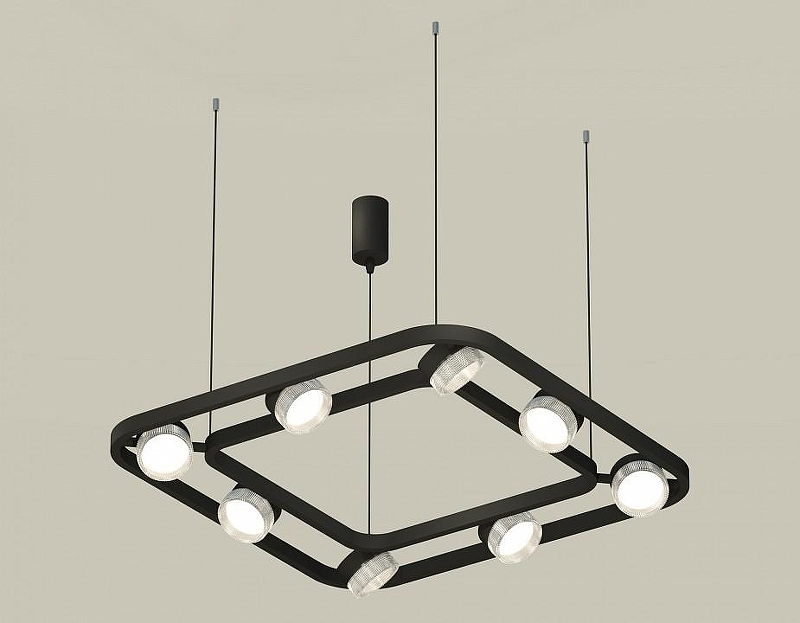 Люстра Ambrella Light XB XB9182200 цвет плафона/подвески Прозрачный, цвет арматуры Черный
