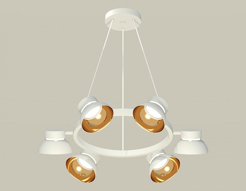 Люстра Ambrella Light XB XB9191101 цвет плафона/подвески Белый, Золото, Прозрачный, цвет арматуры Белый