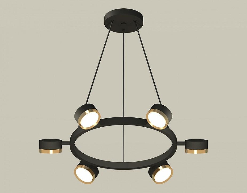 Люстра Ambrella Light XB XB9193152 цвет плафона/подвески Золото, цвет арматуры Черный