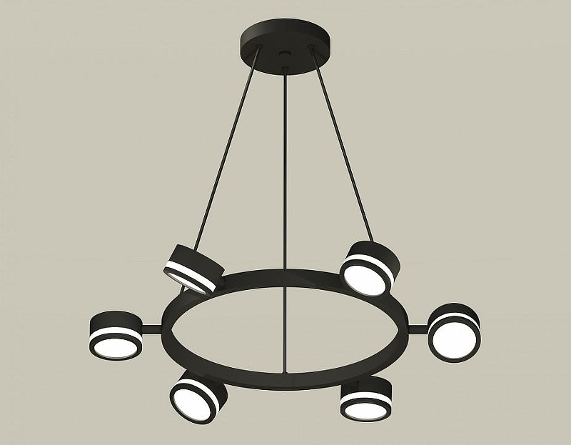 Люстра Ambrella Light XB XB9193200 цвет плафона/подвески Белый, Черный, цвет арматуры Черный