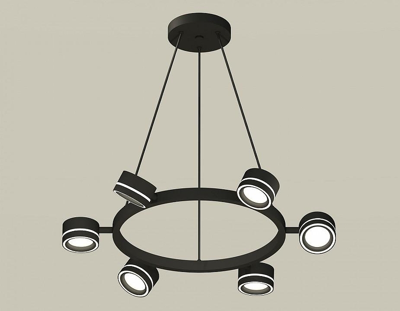 Люстра Ambrella Light XB XB9193201 цвет плафона/подвески Белый, Черный, цвет арматуры Черный