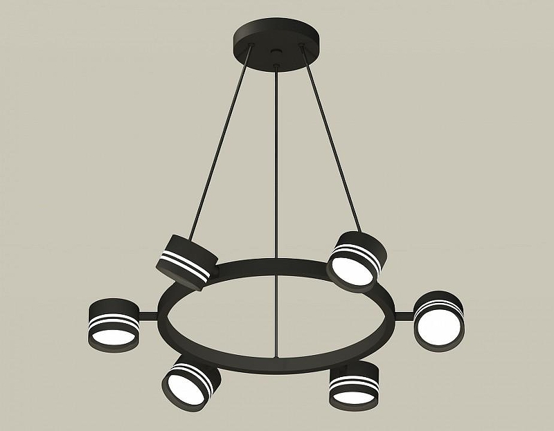 Люстра Ambrella Light XB XB9193202 цвет плафона/подвески Белый, Черный, цвет арматуры Черный
