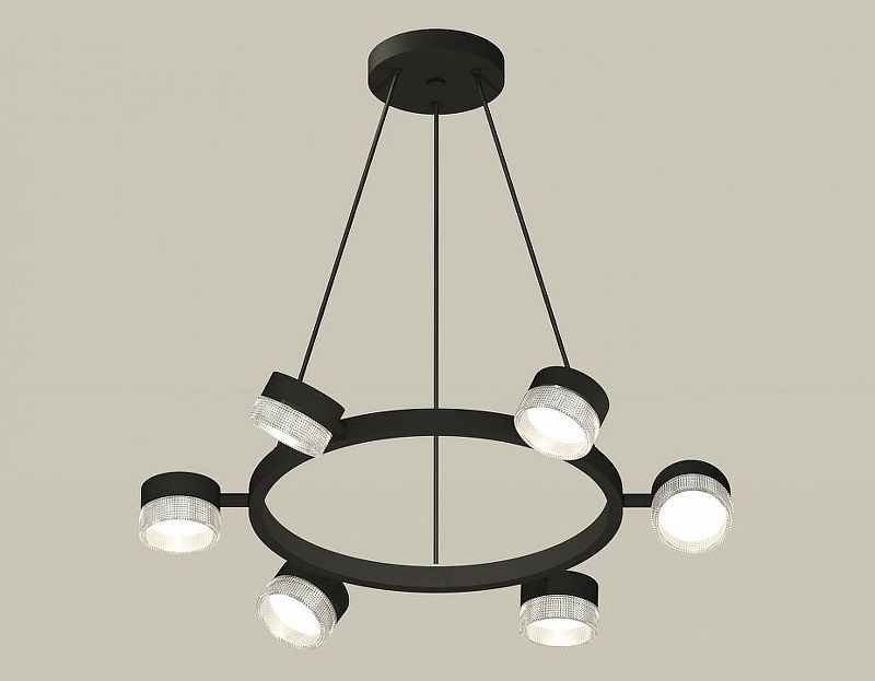 Люстра Ambrella Light XB XB9193250 цвет плафона/подвески Прозрачный, цвет арматуры Черный