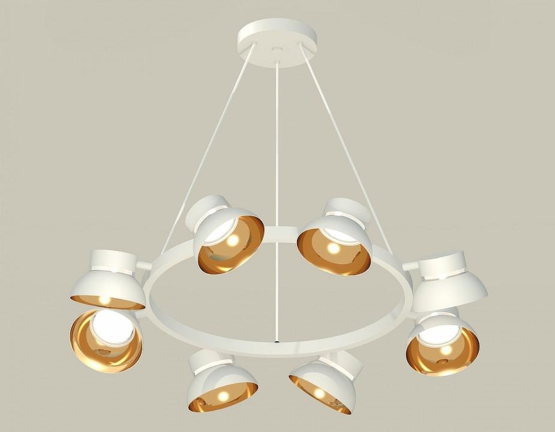 Люстра Ambrella Light XB XB9195101 цвет плафона/подвески Белый, Золото, Прозрачный, цвет арматуры Белый