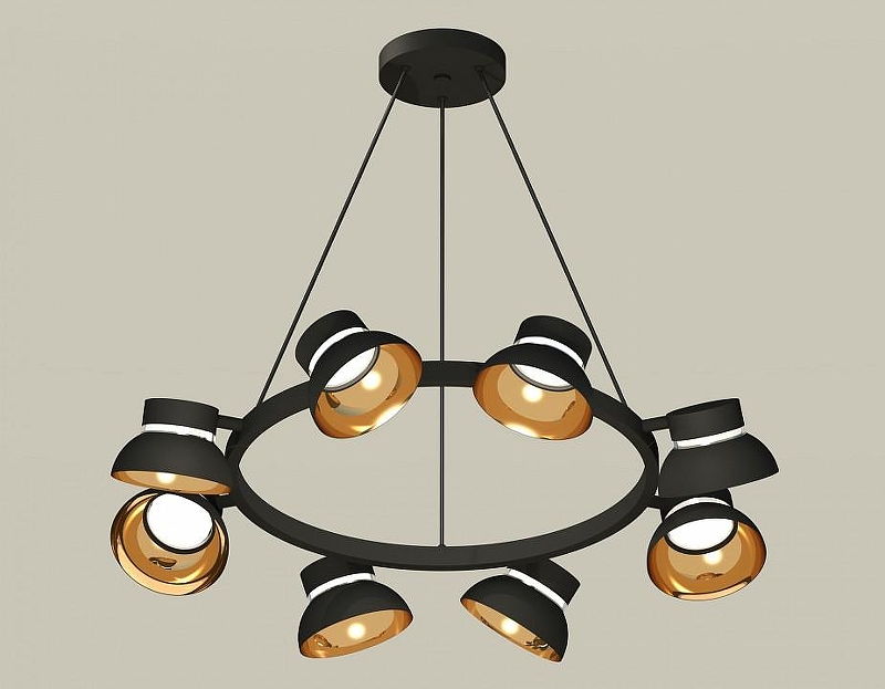 Люстра Ambrella Light XB XB9198101 цвет плафона/подвески Золото, Черный, цвет арматуры Черный
