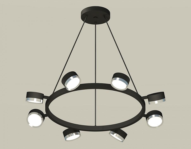 Люстра Ambrella Light XB XB9198151 цвет плафона/подвески Серебро, цвет арматуры Черный