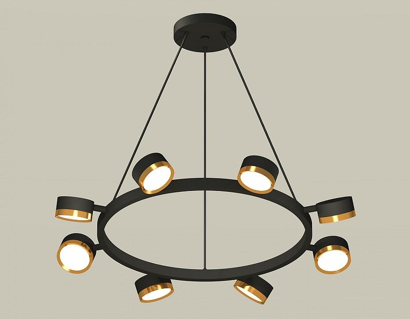 Люстра Ambrella Light XB XB9198152 цвет плафона/подвески Золото, цвет арматуры Черный