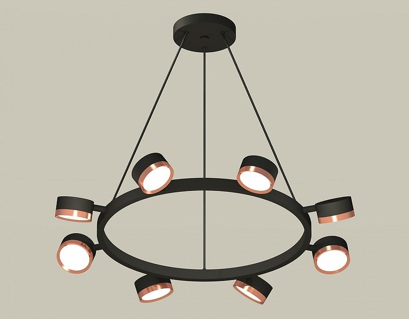 Люстра Ambrella Light XB XB9198153 цвет плафона/подвески Золото, цвет арматуры Черный