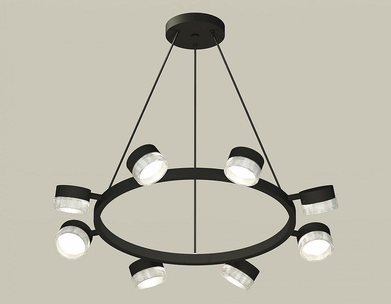 Люстра Ambrella Light XB XB9198250 цвет плафона/подвески Прозрачный, цвет арматуры Черный