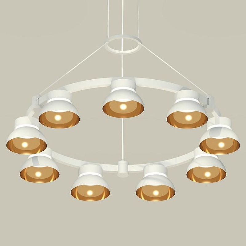 Люстра Ambrella Light XR XR92031702 цвет плафона/подвески Белый, Золото, Прозрачный, цвет арматуры Белый