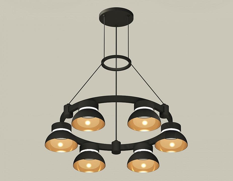 Люстра Ambrella Light XR XR92051002 цвет плафона/подвески Золото, Черный, цвет арматуры Черный