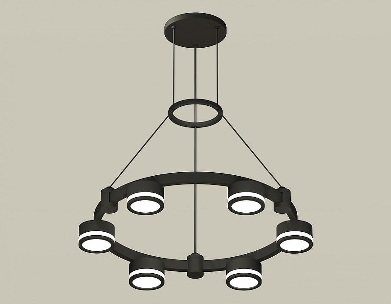 Люстра Ambrella Light XR XR92051200 цвет плафона/подвески Белый, Черный, цвет арматуры Черный